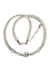 remarkable tiny pearls and crystals baby necklace
